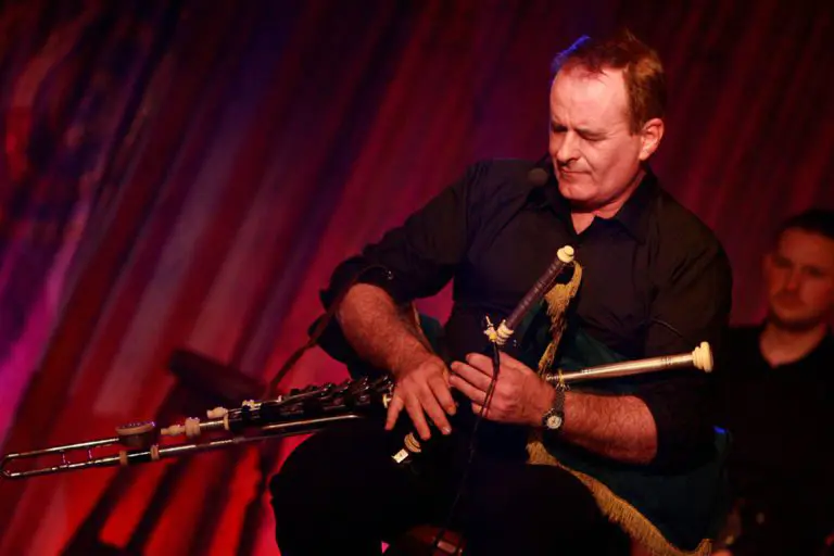 Ger Fahy on the Uilleann pipes.