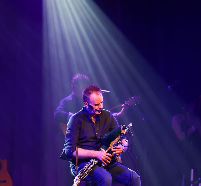 Piper on stage at Trad on the Prom